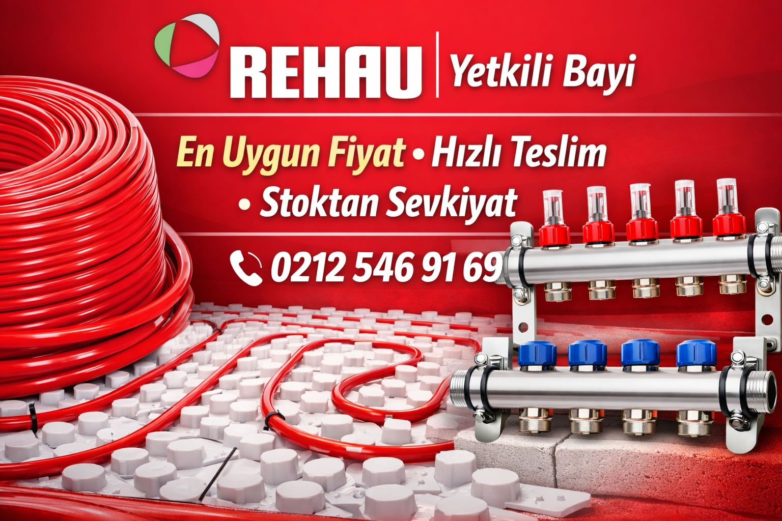 Rehau Yerden Isıtma Yetkili Bayi, Rehau Bayileri, Rehau Isı Enerji Bayisi, Rehau Yerden Isıtma Talii Bayi